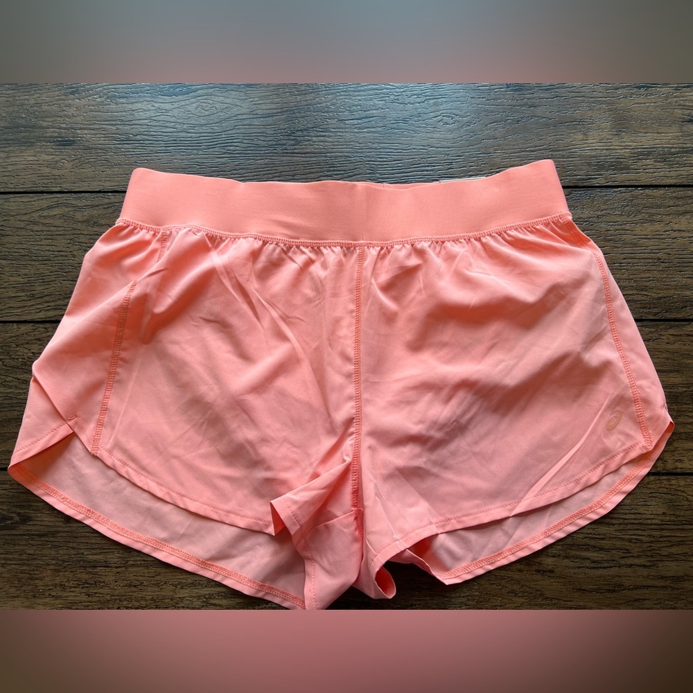 NWT ASICS coral running shorts XL